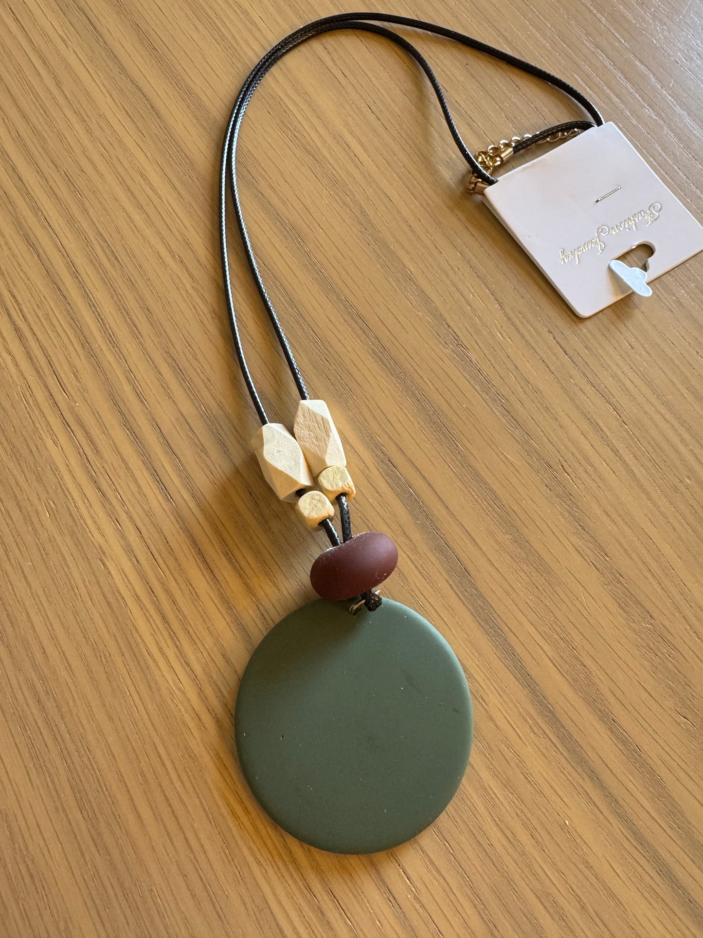 Willow corded wooden necklace