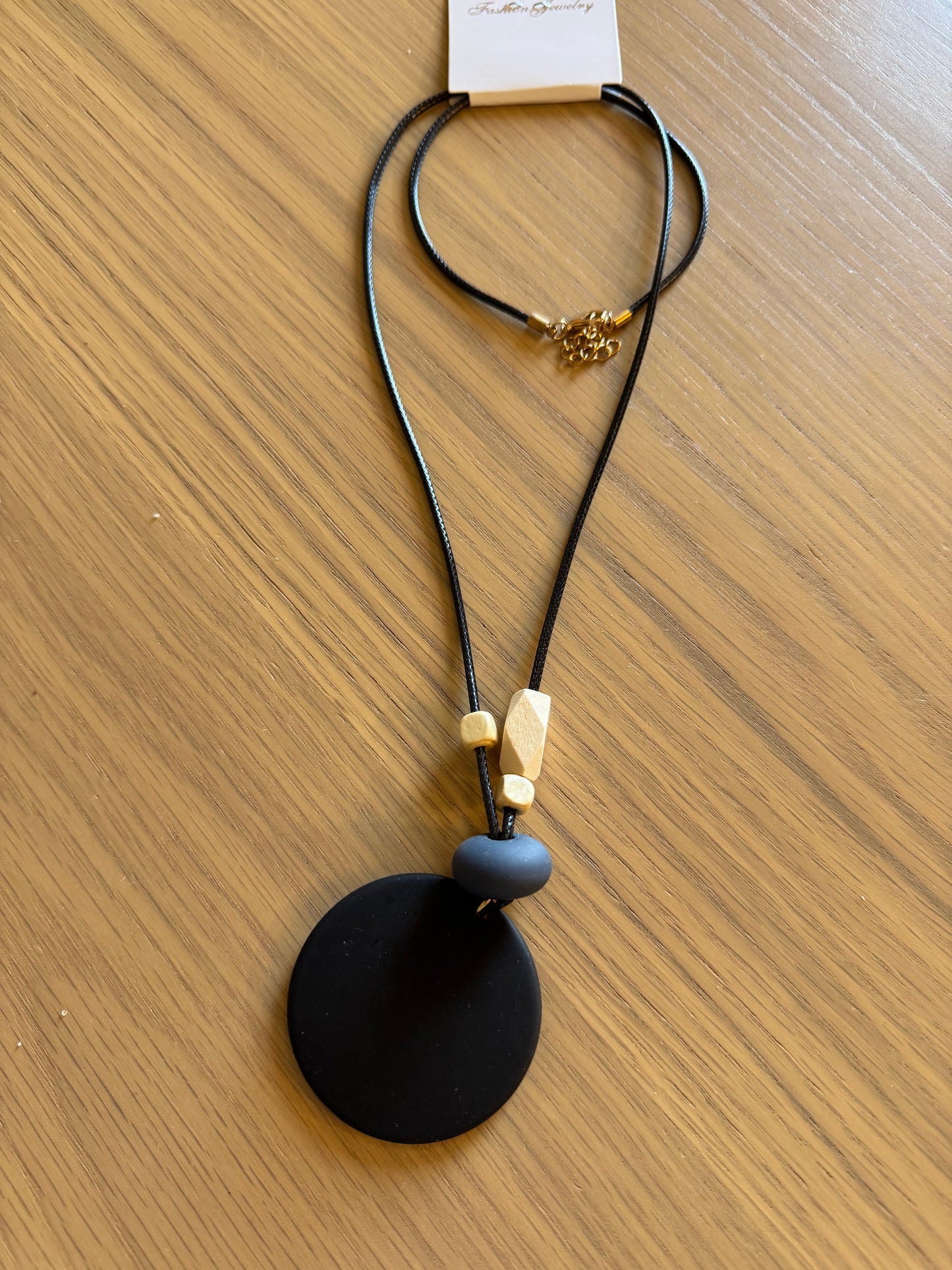 Willow corded wooden necklace