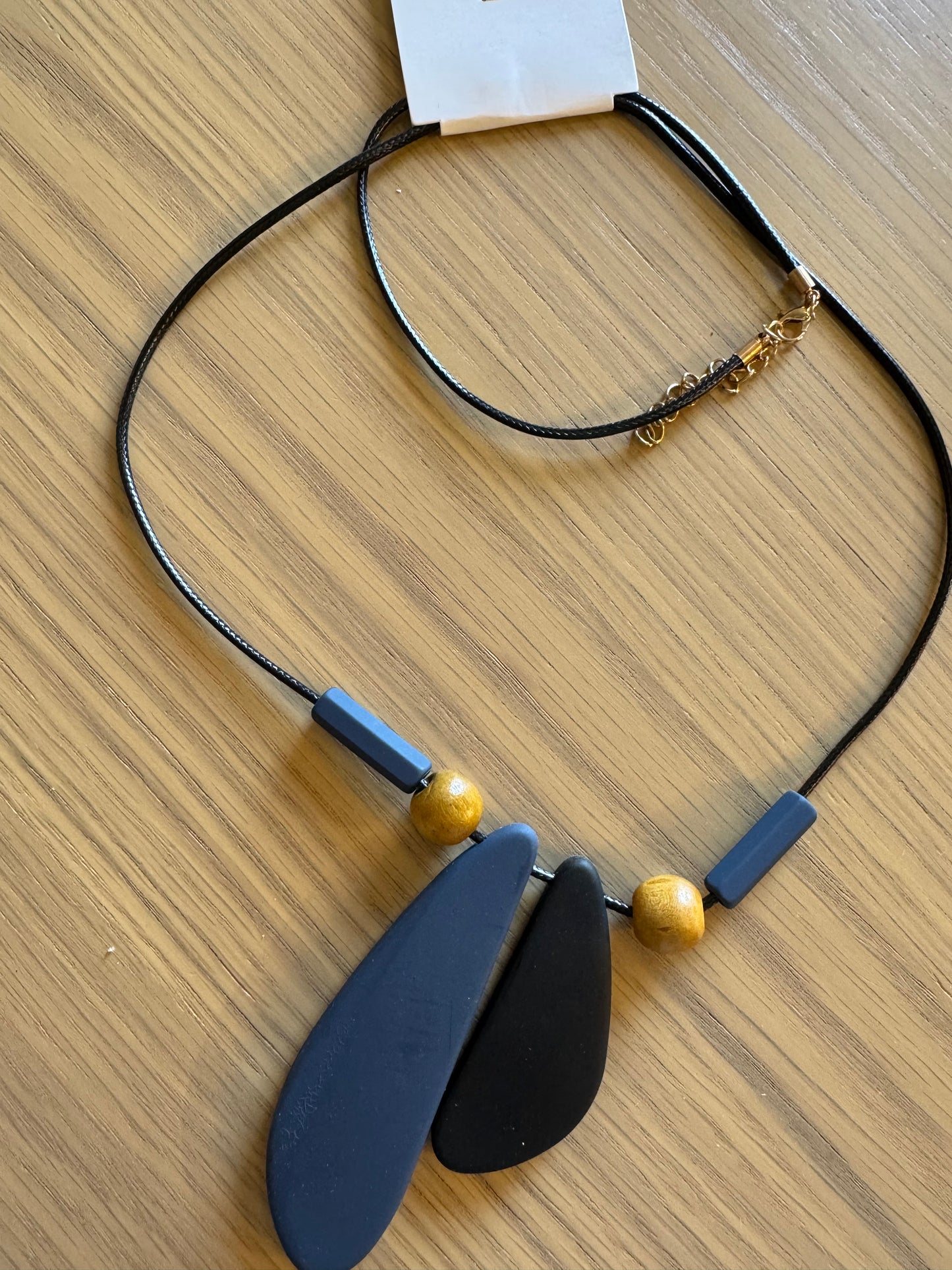 Willow corded wooden necklace