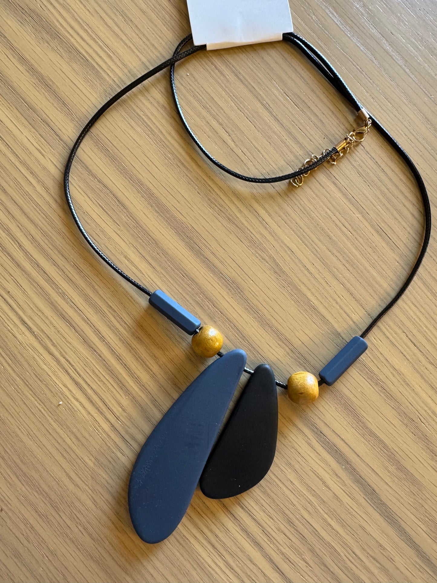 Willow corded wooden necklace