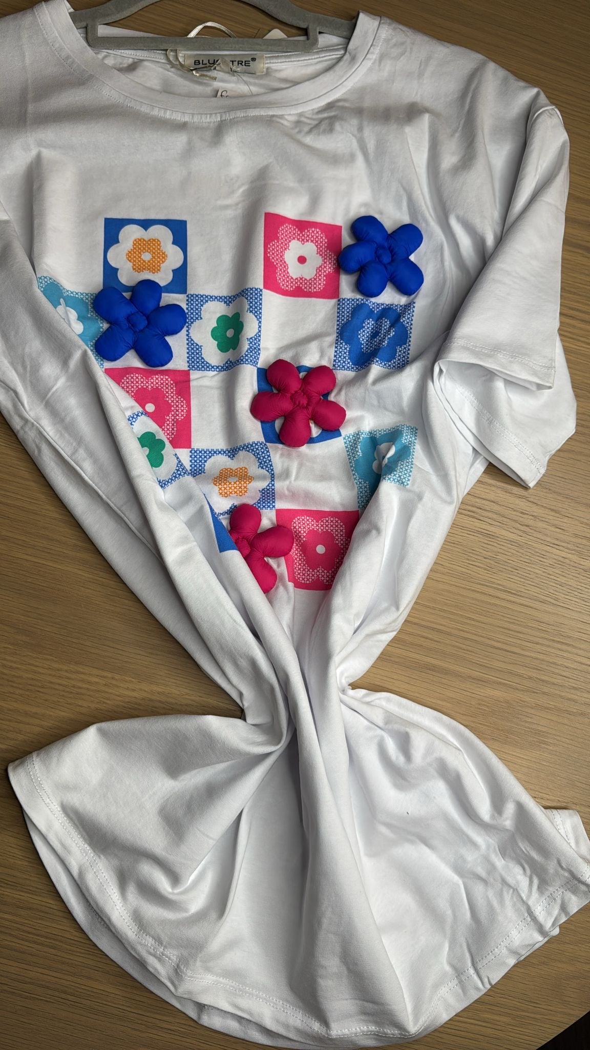Faye short sleeved flower detail t-shirt